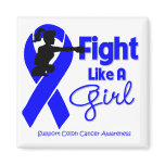 Colon Cancer Fight Like A Girl Knock Out magnets