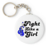 Colon Cancer Fight Like A Girl Motto keychains