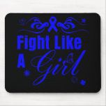 Colon Cancer Fight Like A Girl Ornate mousepads