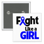 Colon Cancer Fight Like a Girl buttons