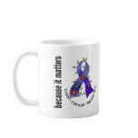 Colon Cancer Flower Ribbon 3