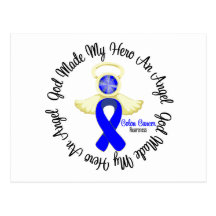Colon Cancer God Made My Hero An Angel Post Cards