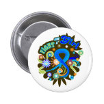Colon Cancer Groovy Fight Like A Girl buttons
