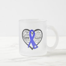 Colon Cancer Heart Ribbon Collage Coffee Mug