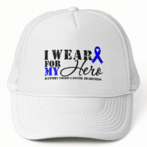 Colon Cancer Hero Blue Ribbon hats