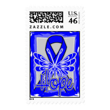 Colon Cancer Hope Butterfly Portrait Stamps