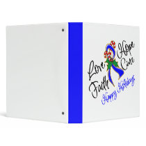 Colon Cancer Hope Love Cure Happy Holidays Vinyl Binders