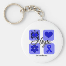 Colon Cancer Hope Love Inspire Awareness Key Chain