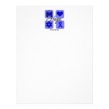 Colon Cancer Hope Love Inspire Awareness Letterhead Design