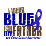Colon Cancer I WEAR BLUE FOR MY FATHER 6.3 Tee Shirts