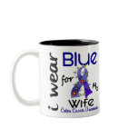 Colon Cancer I Wear Blue For My Wife 43 Coffee Mugs