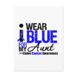 Colon Cancer I Wear Blue Ribbon For My Aunt Postcard