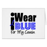 Colon Cancer I Wear Blue Ribbon For My Cousin Card