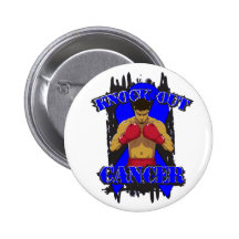 Colon Cancer Knock Out Cancer Pinback Button