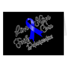 Colon Cancer Love Hope Determination Greeting Card