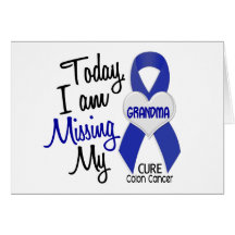 Colon Cancer MISSING MY GRANDMA Cards