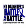 Colon Cancer MY BATTLE TOO 1 Daughter Tshirts