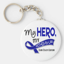 Colon Cancer MY HERO MY MOTHER-IN-LAW 42 Key Chains