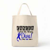 Colon Cancer Picked The Wrong Diva v2 Tote Bags