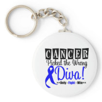 Colon Cancer Picked The Wrong Diva v2 Key Chain