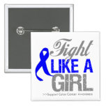 Colon Cancer Ribbon - Fight Like a Girl buttons