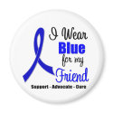 Colon Cancer Ribbon For My Friend magnets