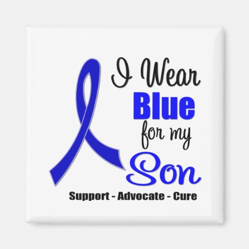 Colon Cancer Ribbon For My Son Magnets