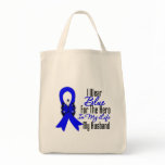 Colon Cancer Ribbon Hero My Husband bags