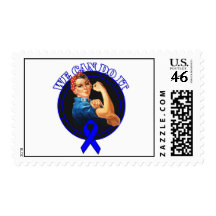 Colon Cancer - Rosie The Riveter - We Can Do It Stamp