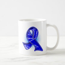 Colon Cancer Slogan Watermark Ribbon Mug