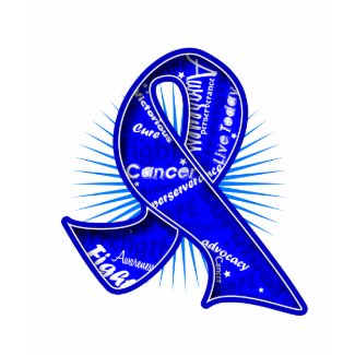 Colon Cancer Slogan Watermark Ribbon shirt