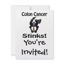 Colon Cancer Stinks Skunk Awareness Design Personalized Announcement