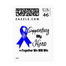 Colon Cancer Supporting My Hero Postage Stamps