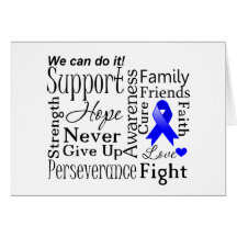 Colon Cancer Supportive Words Cards