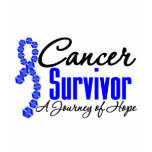 Colon Cancer Survivor Awareness Journey Ribbon Tee Shirts
