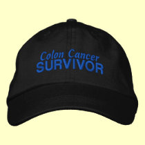 Colon Cancer Survivor embroidered hats