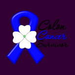 Colon Cancer Survivor Flower Ribbon