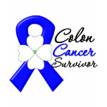 Colon Cancer Survivor Flower Ribbon Shirts
