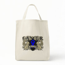 Colon Cancer Survivor Mens Heraldry Canvas Bag