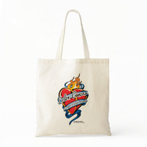 Colon Cancer Tattoo Heart bags