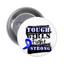 Colon Cancer Tough Girls Fight Strong Pin