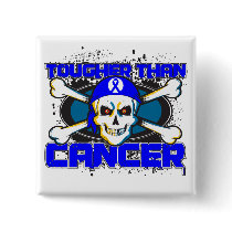 Colon Cancer Tougher Than Cancer Skull Pins