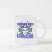 Colon Cancer Tougher Than Cancer Skull Mugs