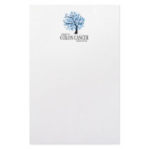 Colon Cancer Tree Custom Stationery