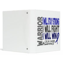 Colon Cancer Warrior binders by awarenessgifts Colon Cancer Warrior binders