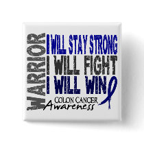 Colon Cancer Warrior Pin