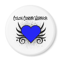 Colon Cancer Warrior Heart magnets