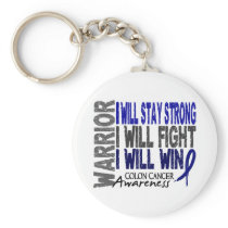 Colon Cancer Warrior Keychain