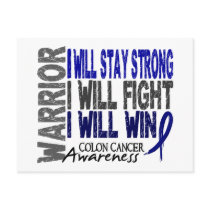 Colon Cancer Warrior Post Card