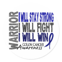 Colon Cancer Warrior Stickers